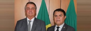 Na imagem o deputado federal paraibano Wilson Santiago e Jair Messias Bolsonaro