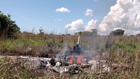 Avio explodiu logo aps decolagem  Foto: Divulgao Palmas