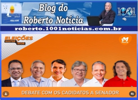AO VIVO   -  TV Master promove debate in�dito com candidatos ao Senado; acompanhe no Portal 1001 Not�cias