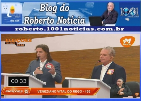 ELEI��ES 2026   -  �Sigilo� e �rei do lixo�: Nabor e Veneziano elevam tens�o em debate para o Senado na TV Master