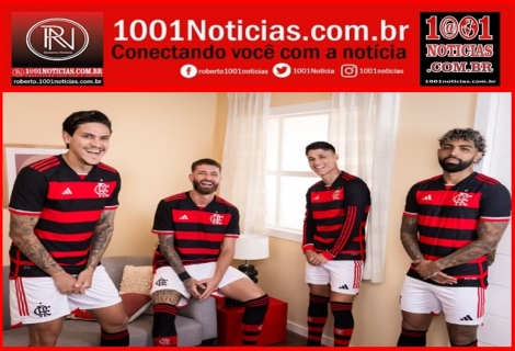 Pedro, Lo Pereira, Luiz Arajo e Gabigol so modelos do lanamento da nova camisa do Flamengo  (Foto: Divulgao/Adidas)