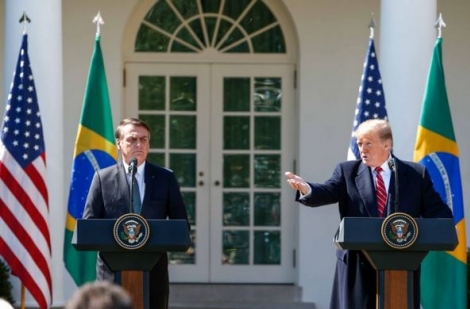 Jair Bolsonaro e Donald Trump, do Brasil e dos EUA, respectivamente, se reuniram nesta sexta-feira (28) em Osaka, no Japo, durante encontro do G20
