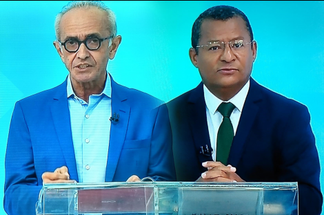 Na imagem os candidatos a prefeito de Joo Pessoa, Ccero Lucena (PP) e Nilvan Ferreira (MDB)